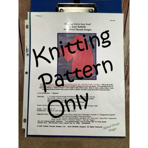 New Knitted Threads Janet Rehfeldt KTK-702 Amazing Garter Scarf Knitting Pattern